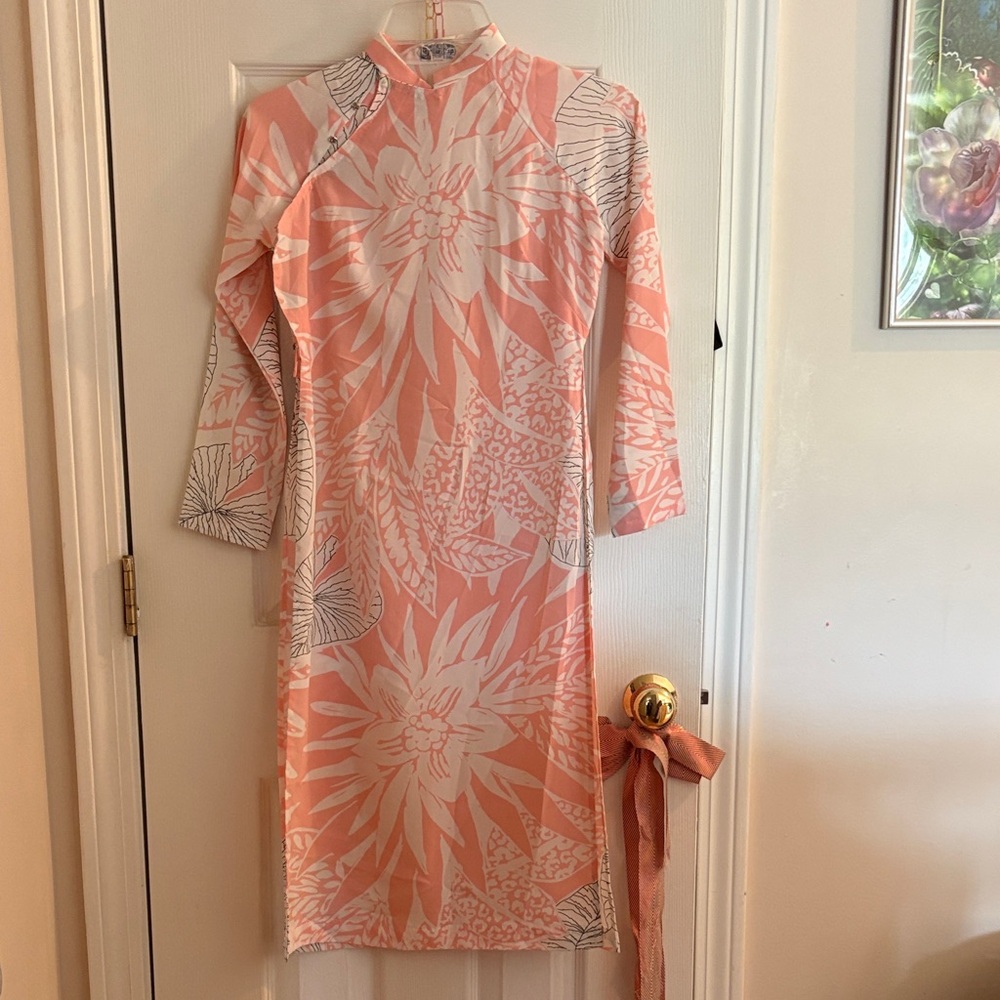 Floral Pink Ao Dai